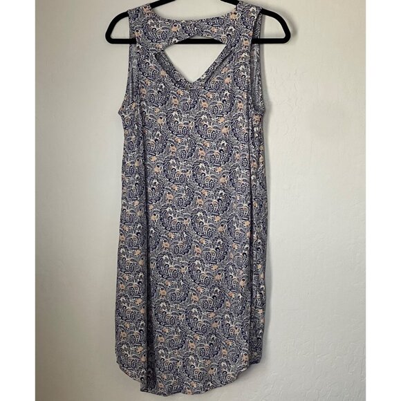 Gap Women's Small Paisley Print Shift Mini Dress Boho Chic Preppy Hipster - Picture 3 of 4